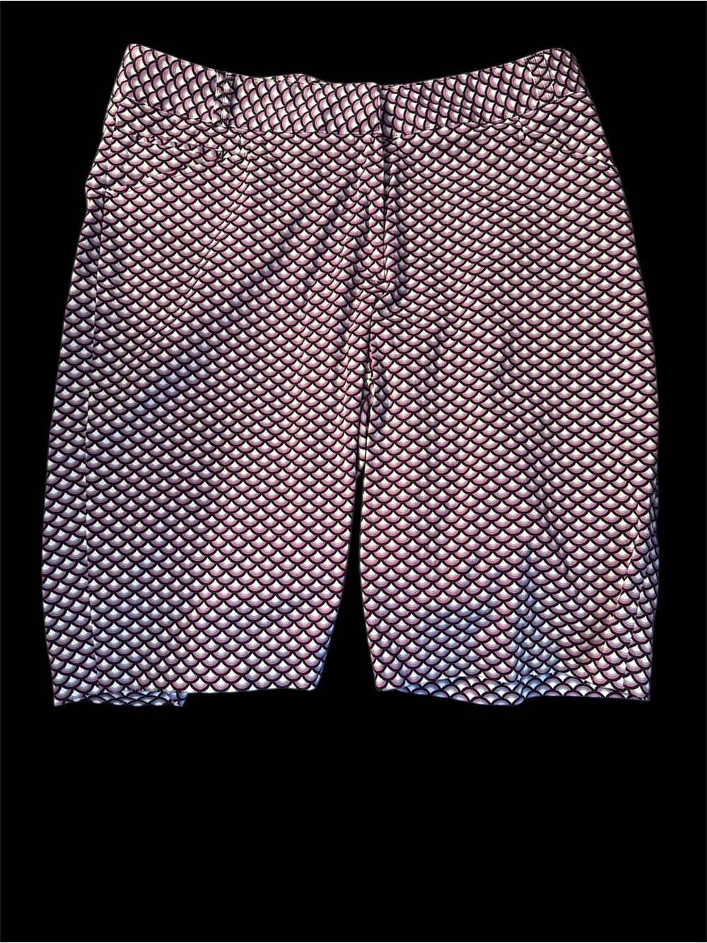 Sport Haley Women's Purple, Blue, Black & White Scale-Pattern Golf Shorts